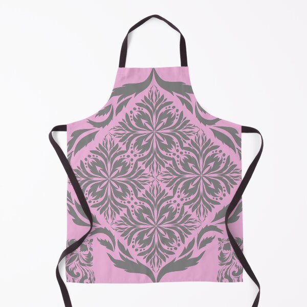 Item preview, Elegant Pink and Grey Damask Floral Pattern Background designed and sold by AdesignbyG.