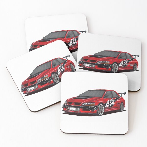 Item preview, Exclusive drawing legendary movie jdm car red Drift Lancer Evolution 9 GSR with 4G63T Turbo engine designed and sold by Cars23.