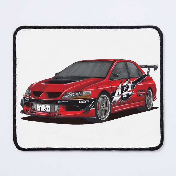 Item preview, Exclusive drawing legendary movie jdm car red Drift Lancer Evolution 9 GSR with 4G63T Turbo engine designed and sold by Cars23.
