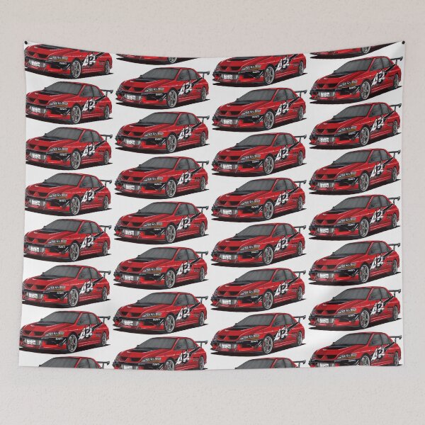 Item preview, Exclusive drawing legendary movie jdm car red Drift Lancer Evolution 9 GSR with 4G63T Turbo engine designed and sold by Cars23.