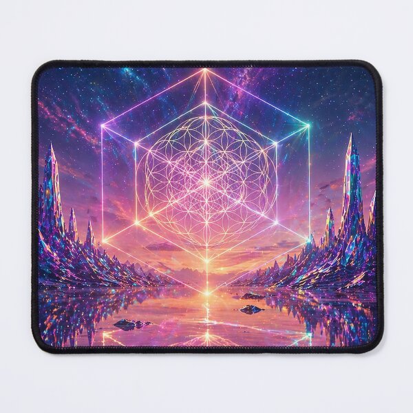 Item preview, Psychedelic Crystal Planet | Sacred Geometry Lanscapes designed and sold by monkeybusiness.pt.