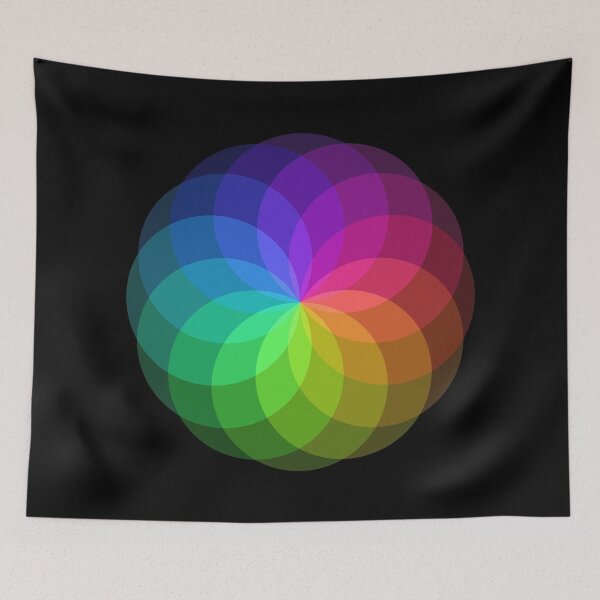 Item preview, Lotus of Life - Multicolored (for black background) - Sacred Geometry designed and sold by SebastienLL.