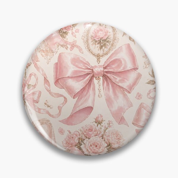 Item preview, Coquette Bow Aesthetic – Satin Pink Ribbon Roses Feminine Art | Soft Girl Gift designed and sold by irfanshikh.