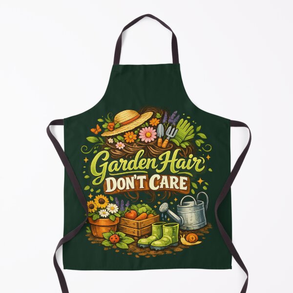 Item preview, Garden Hair Don’t Care – Whimsical Gardening Lover Design designed and sold by blankTeeShirt.
