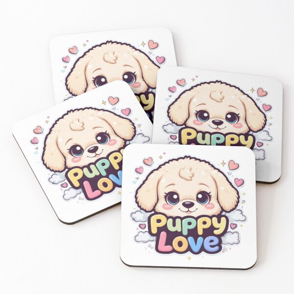 Item preview, Puppy Love Cute Fluffy Puppy Kawaii Pastel Dog Lover T-Shirt designed and sold by Amitabr14.