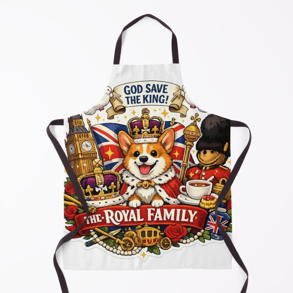 Item preview, God Save The King Funny British Royal Family Design – Cute Corgi UK Patriotic Art designed and sold by GarnerSupplyCo.