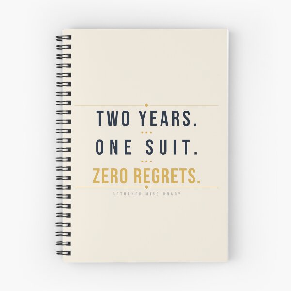 Item preview, Two Years One Suit Zero Regrets LDS Shirt | Missionary Shirt | Returned Missionary Gift | Light Shirt Edition designed and sold by Willow Place Design.