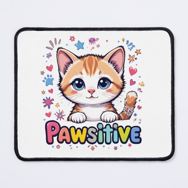Item preview, Stay Pawsitive Cute Cat Positive Quote Cat Lover T-Shirt designed and sold by Amitabr14.