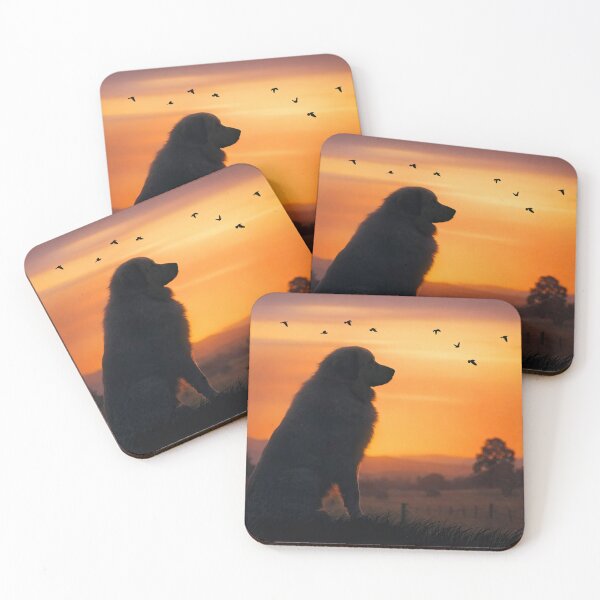 Item preview, Great Pyrenes Dog Silhouetted in A Country Setting Sunset Birds  designed and sold by Stephanie Laird.