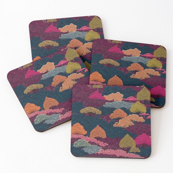 Item preview, Japanese Art Forest Wave Pattern Landscape designed and sold by NicolasGlowArt.