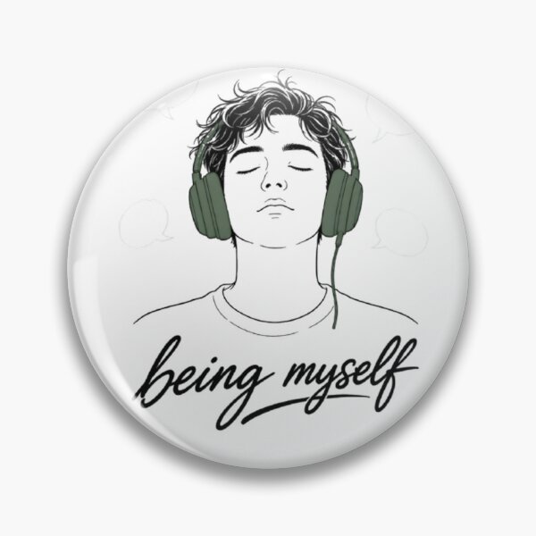 Item preview, Being Myself T-Shirt | Mental Health Headphones Boy Illustration designed and sold by Abhi0.