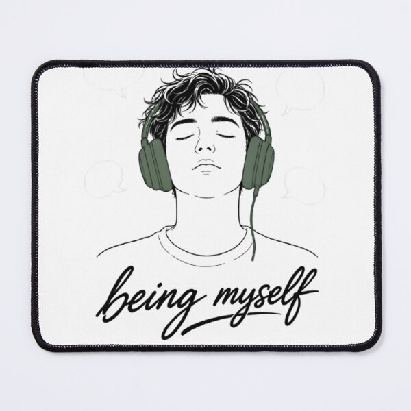 Item preview, Being Myself T-Shirt | Mental Health Headphones Boy Illustration designed and sold by Abhi0.