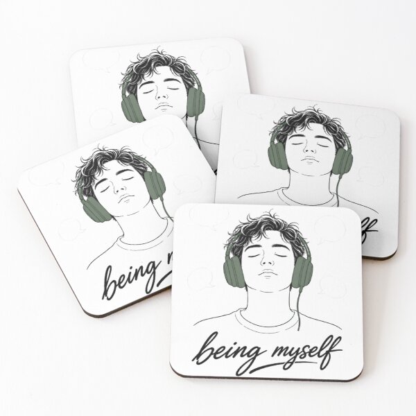 Item preview, Being Myself T-Shirt | Mental Health Headphones Boy Illustration designed and sold by Abhi0.