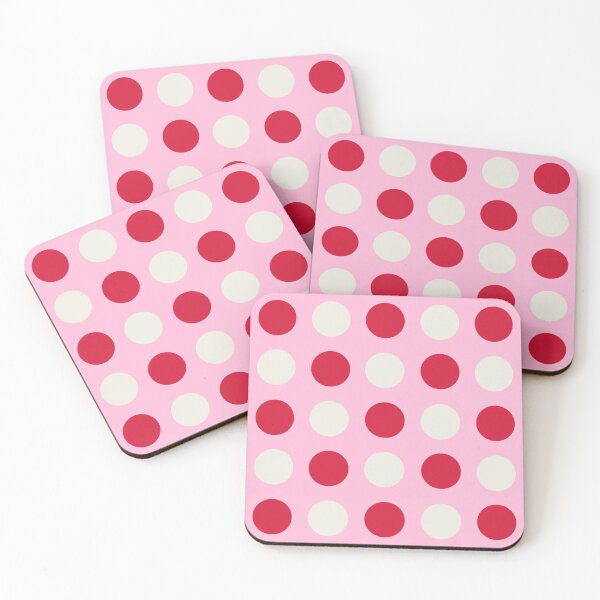 Item preview, RED, CREAM and COTTON CANDY PINK Symmetrical POLKA DOTS  designed and sold by RachelMacht.