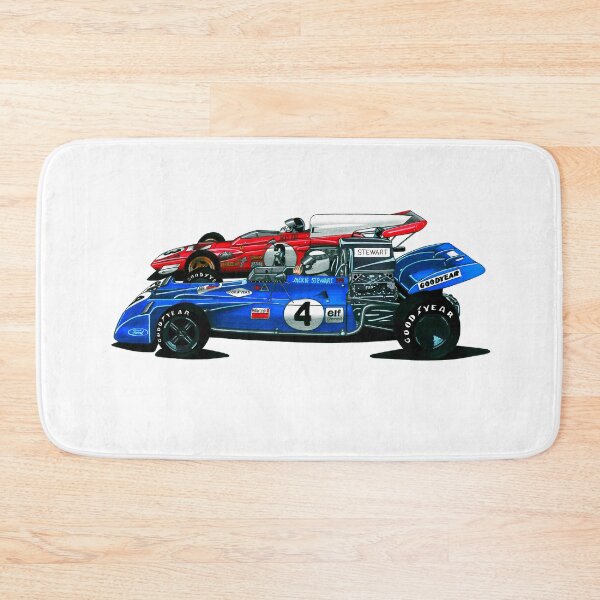 Item preview, Exclusive drawing legendary classic racing cars blue Tyrrell DFV 3,0 V8 and red 312B V12 designed and sold by Cars23.
