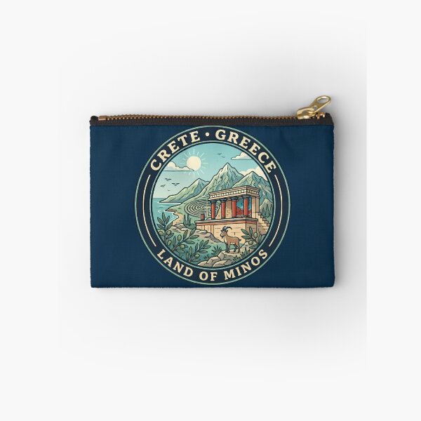 Item preview, Crete Greece Illustration Travel Art Badge designed and sold by KrisSidDesigns.