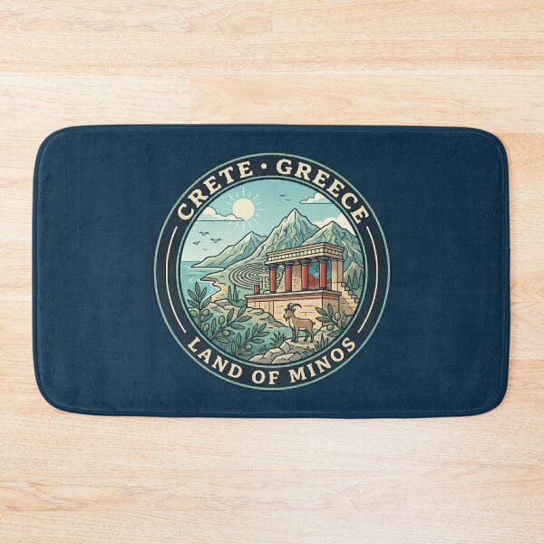 Item preview, Crete Greece Illustration Travel Art Badge designed and sold by KrisSidDesigns.