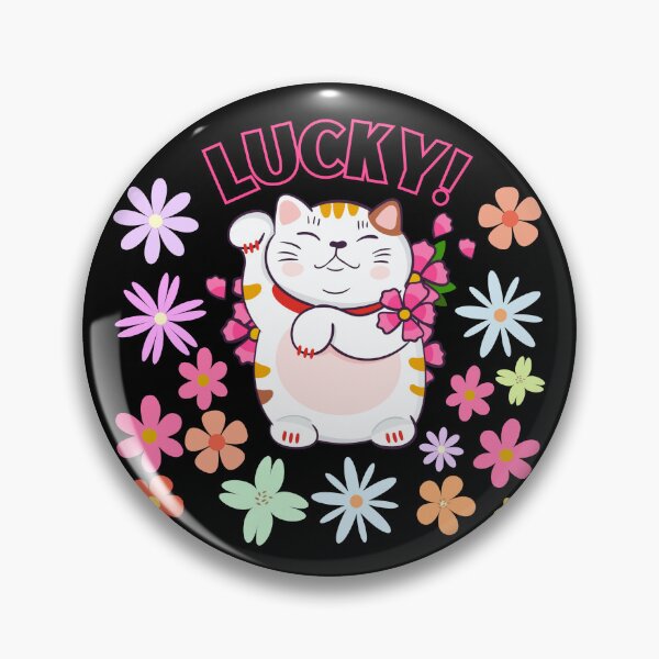 Item preview, Waving Lucky Cat Flower Power designed and sold by GumStreet.