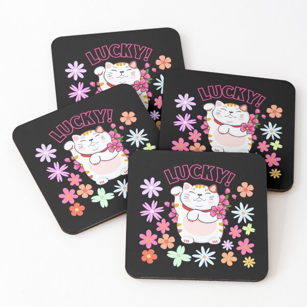 Item preview, Waving Lucky Cat Flower Power designed and sold by GumStreet.