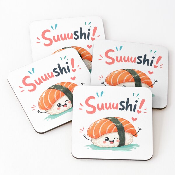 Item preview, Suuushi! – Cute Minimal Kawaii Sushi Vibes designed and sold by Newthingzy.