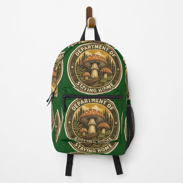 Item preview, Department of Staying Home – Vintage Mushroom Forest Badge | Introvert Homebody Gift designed and sold by irfanshikh.
