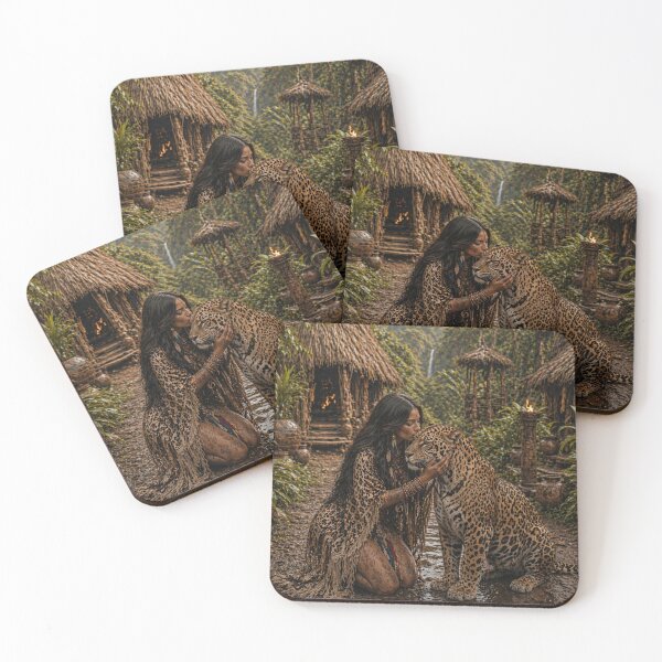 Item preview, Wild Jungle Woman and Jaguar Bond designed and sold by YaxuaraAura.