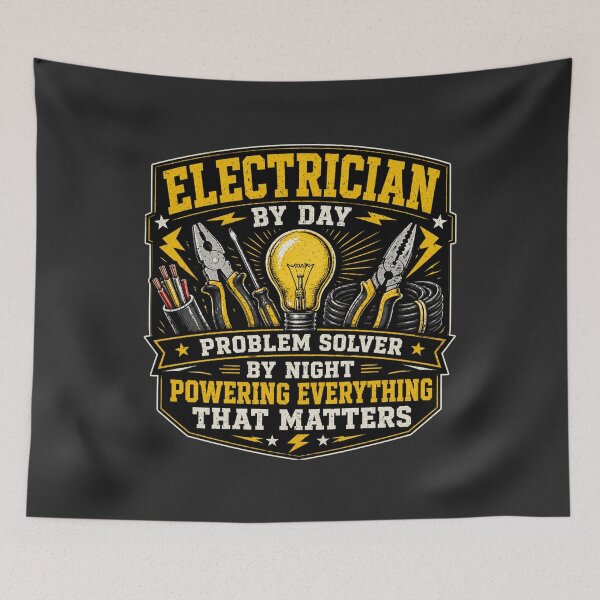 Item preview, Electrician By Day Problem Solver By Night Shirt designed and sold by Drip5.