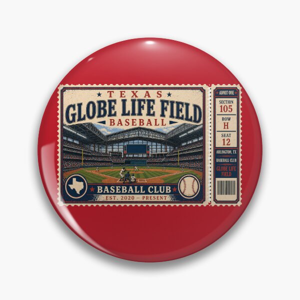 Artikelvorschau, Texas Baseball Vintage Ticket Stub Globe Life Field Retro Stadium Design entworfen und verkauft von GhostDawgs.