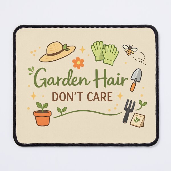 Item preview, Garden Hair Don’t Care – Cute Gardening Lover Design designed and sold by blankTeeShirt.