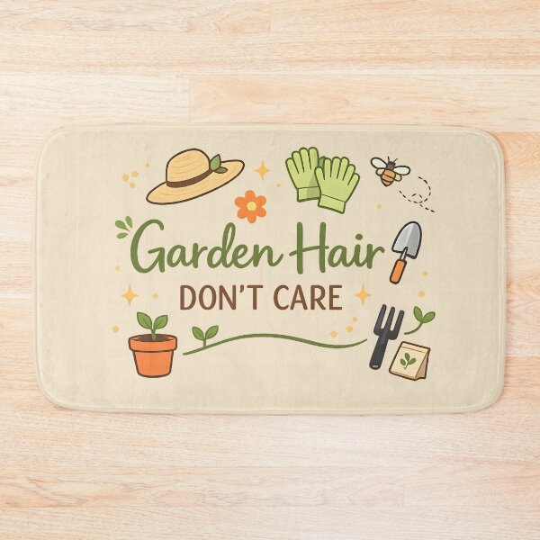 Item preview, Garden Hair Don’t Care – Cute Gardening Lover Design designed and sold by blankTeeShirt.