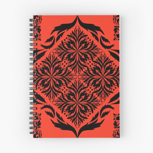 Item preview, Dramatic Red and Black Damask Floral Pattern BackgroundPå designed and sold by AdesignbyG.