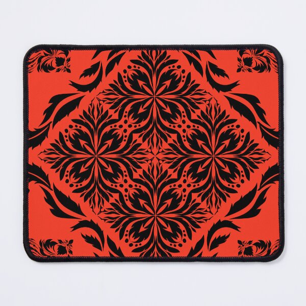Item preview, Dramatic Red and Black Damask Floral Pattern BackgroundPå designed and sold by AdesignbyG.