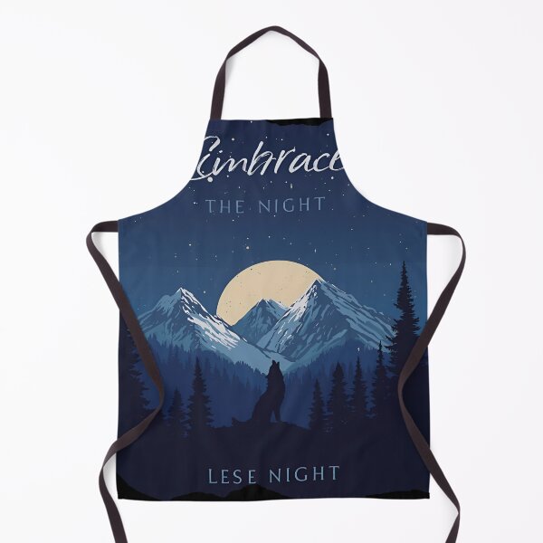 Item preview, Mountain landscape at night, full moon and a single wolf howling Embrace the Night 5 designed and sold by Neon G.