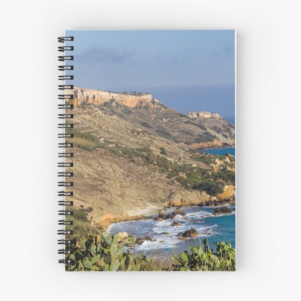 Item preview, Rocky Coastal Cliffs Overlooking Blue Sea and Rugged Shoreline with Prickly Pear Cacti designed and sold by Nmallia.