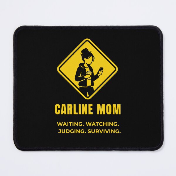 Item preview, Carline Mom – Waiting Watching Judging Surviving | Funny School Pickup Mom Shirt designed and sold by ValentinaHramov.