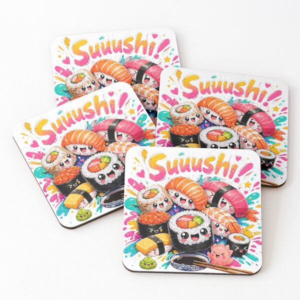 Item preview, Suuushi! – Cute Minimal Kawaii Sushi Vibes designed and sold by Newthingzy.