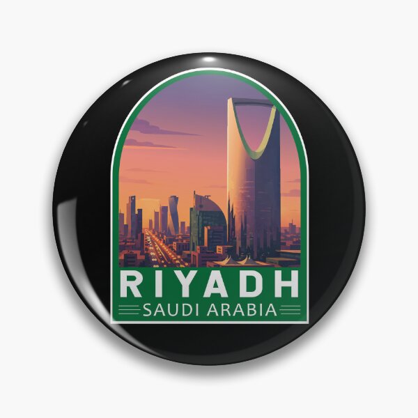 Item preview, Riyadh Saudi Arabia Travel Art Emblem designed and sold by KrisSidDesigns.
