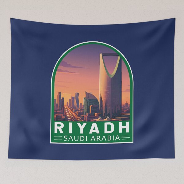 Item preview, Riyadh Saudi Arabia Travel Art Emblem designed and sold by KrisSidDesigns.