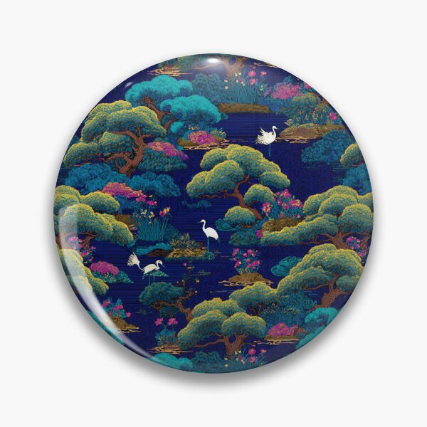 Artikelvorschau, Traditionelles japanisches Gartenkranich-Kunstmuster entworfen und verkauft von NicolasGlowArt.