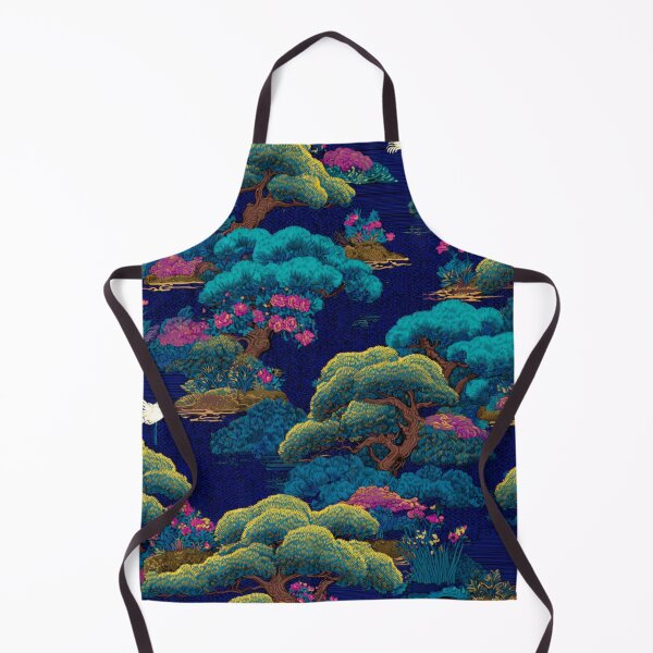 Item preview, Traditional Japanese Garden Crane Art Pattern designed and sold by NicolasGlowArt.