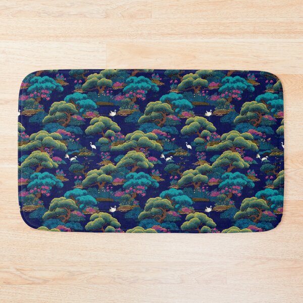 Item preview, Traditional Japanese Garden Crane Art Pattern designed and sold by NicolasGlowArt.