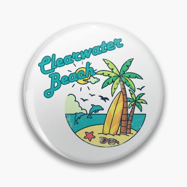 Item preview, Clearwater Beach Retro Vintage Surf T-Shirt | Beach Vacation Souvenir Gift designed and sold by DonnaRaine.