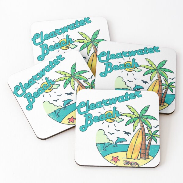 Item preview, Clearwater Beach Retro Vintage Surf T-Shirt | Beach Vacation Souvenir Gift designed and sold by DonnaRaine.