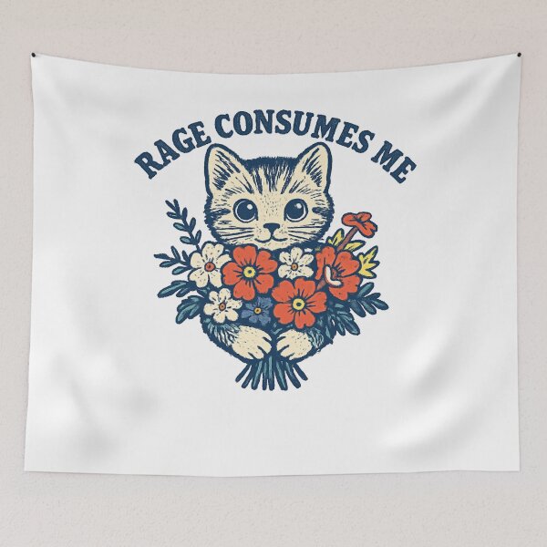 Item preview, Rage Consumes Me Kitten designed and sold by SiarheiYur.