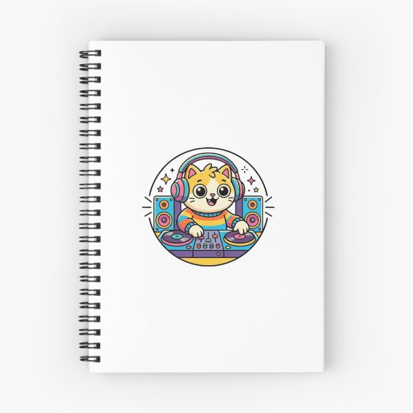 Item preview, Elevate your collection with this vibrant DJ Cat Vector Illustration, designed specifically for designed and sold by Moccroad.