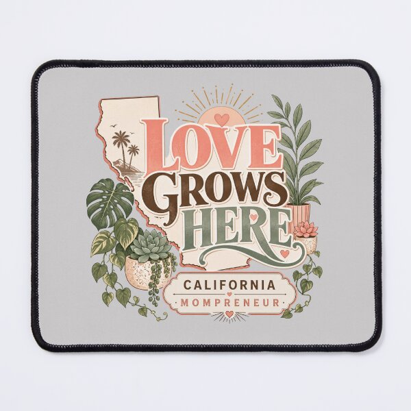 Item preview, Love Grows Here California Mompreneur Plant Lover designed and sold by Heather's Creative Apparel.