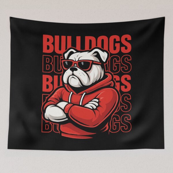 Item preview, Bulldogs In Red Sunglasses designed and sold by SiarheiYur.