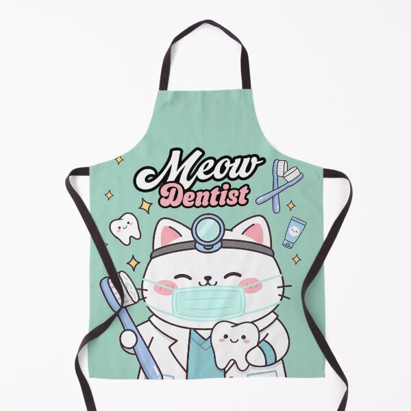 Item preview, Meow Dentist - Cute Kawaii Dental Care Cat Illustration designed and sold by Canache.