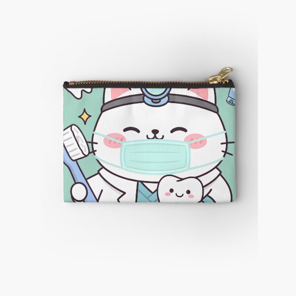 Item preview, Meow Dentist - Cute Kawaii Dental Care Cat Illustration designed and sold by Canache.