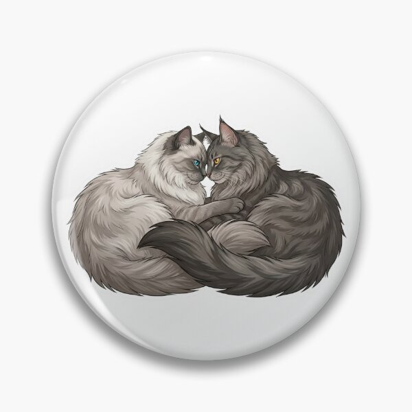 Item preview, Soulmate Cats Series #03 – Nose Touch Bond – Romantic Cat Art  designed and sold by Quiet Joy Studio.